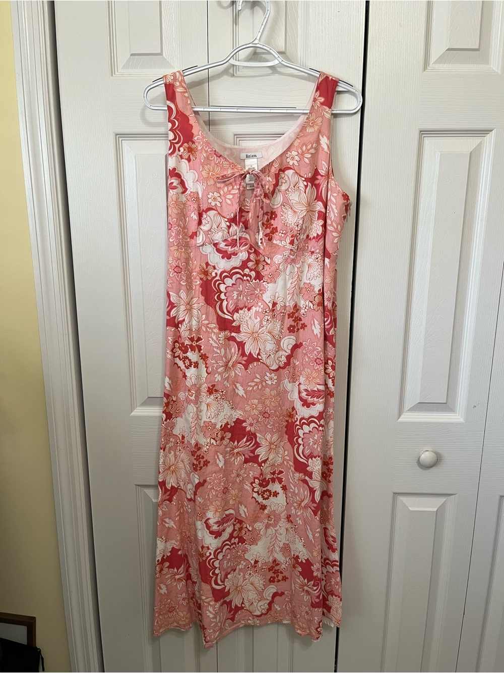 liz & co. Pink Floral Sleeveless Maxi Dress